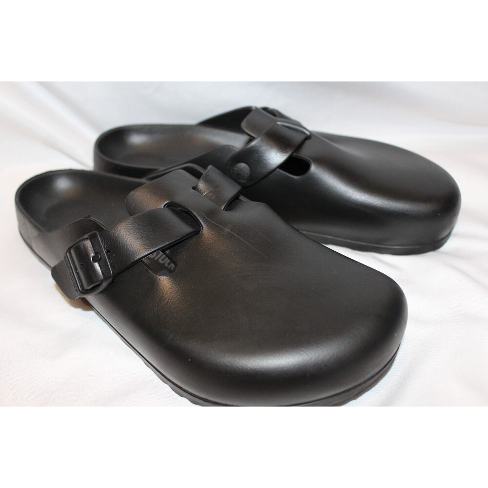 Birkenstock Boston Essentials EVA Slide Men's Sandal BLACK Medium/Narrow EU 43 - Picture 2 of 5